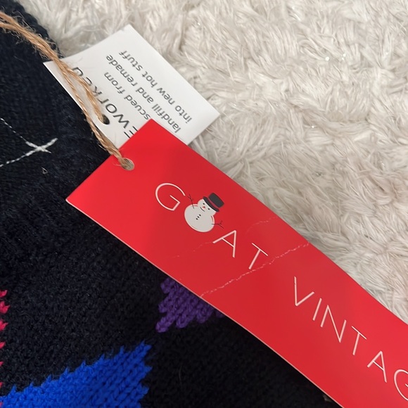 FLASH SALE Goat Vintage reworked argyle sweater NWT - Picture 8 of 13